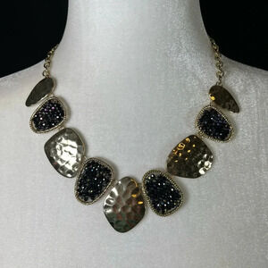 Pretty chunky funky gold and black necklace